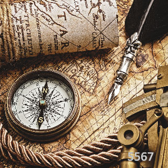 Компас и старая карта